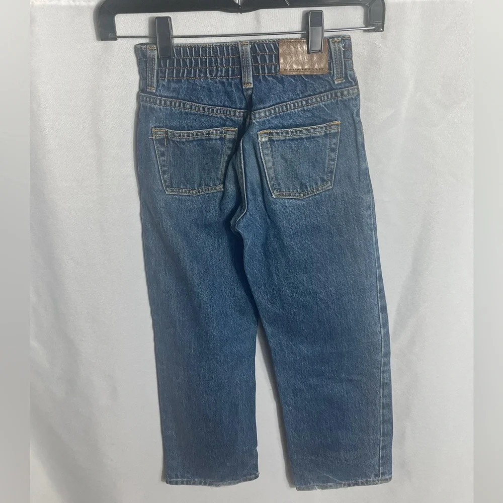 Gap Kids E-Waist Jeans Size 6 Slim Blue Denim Adjustable Waist Straight Leg